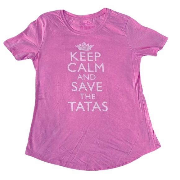 LOL Vintage Keep Calm pink Graphic Short Sleeve Tee M - Picture 1 of 10